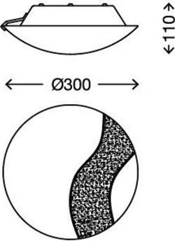 BRILONER---PLAFONIERA-IN-VETRO-DECORATO-12W-LED-DIAMETRO-30CM