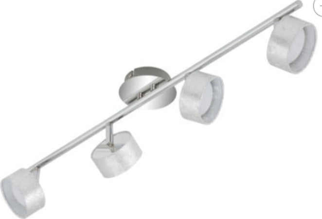 BRILONER--BARRA-SNODATA--4-LEDx5Wx350LUMEN-ARGENTO-ANTICHIZZATO