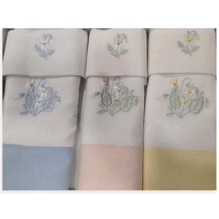 Broderie Confezione 3+3 Asciugamani Puro Lino Mammole S120 - Passarelli Biancheria