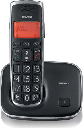 Brondi-Bravo-Gold-2-Telefono-Cordless-Nero