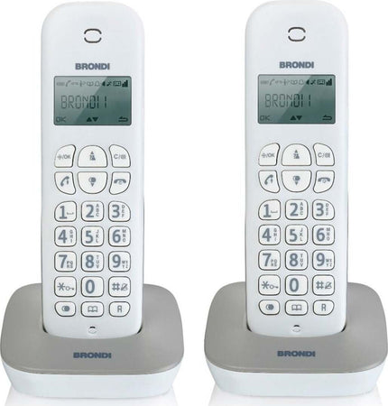 Brondi-Gala-Twin-Telefono-Cordless-Bianco/Grigio