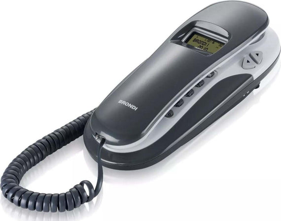 Brondi-Kenoby-Cid-Telefono-Con-Filo-Grigio/Bianco