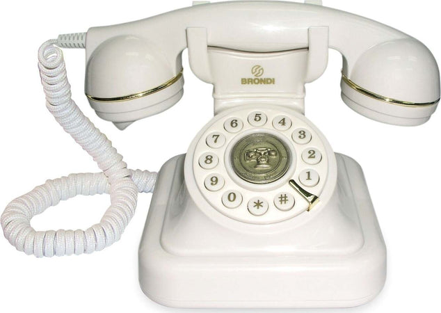 Brondi-Vintage-20-Telefono-Con-Filo-Bianco