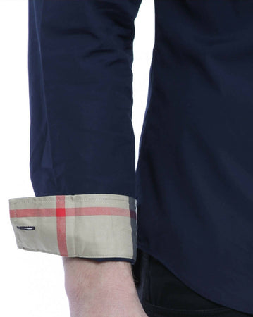 Burberry Brit Camicia Uomo Tinta Unita 100% Cotone Cambridge Camicie Polsini E Colletto Fashion Maniche Lunghe Vintage Check Moda/Uomo/Abbigliamento/T-shirt polo e camicie/Camicie casual Euforia - Bronte, Commerciovirtuoso.it