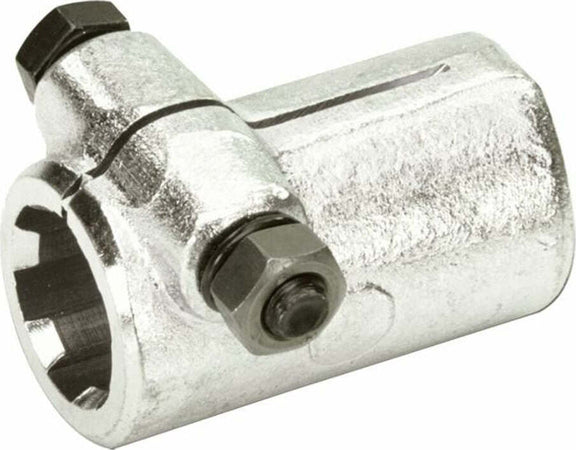 Bussola scanalata con bullone e profilo interno 1"3/8 con 6 scanalature e lunghezza 80mm