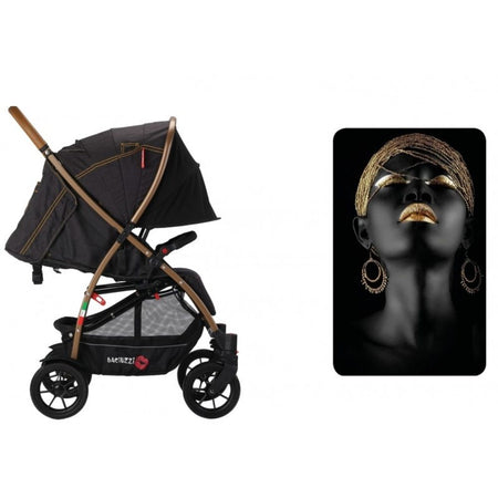 Passeggino Leggero con Ruote Grandi Baciuzzi Jeans Black