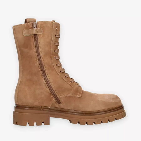 Alviero Martini Prima Classe Anfibi camel e Geo Classic in pelle