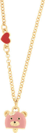 BYSIMON---Collana-in-Metallo-con-campanella-a-forma-di-orso-rosa-e-cuore-rosso
