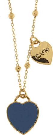 BYSIMON---Collana-in-Metallo-con-cuore-pendente-in-smalto-blu