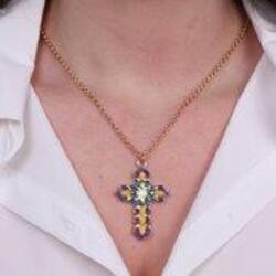 BYSIMON---Collana-in-Metallo-con-maioliche-colorate-a-forma-di-croce