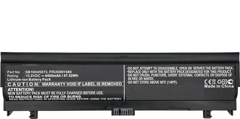 CoreParts - Laptop-Batterie (gleichwertig mit: Lenovo 00NY486, Lenovo 00NY488, Lenovo 00NY489, Lenovo FRU00NY486, Lenovo FRU00NY488, Lenovo FRU00NY489, Lenovo SB10H45071, Lenovo SB10H45073, Lenovo SB10H45074) - Lithium-Ionen - 4400 mAh - 48 Wh - Schw...
