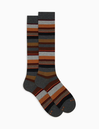 Gallo calze uomo lungo leggere multi righe
