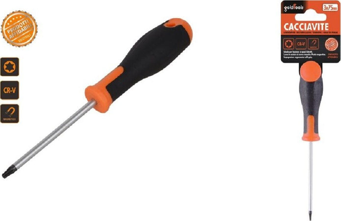 Cacciavite Giravite 3 X 75 Mm Con Punta Magnetica A Stella In Acciaio Cr-v 91883 Fai da te/Utensili elettrici e a mano/Utensili a mano/Cacciaviti/Cacciaviti a stella Trade Shop italia - Napoli, Commerciovirtuoso.it