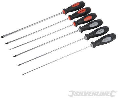 Cacciaviti giraviti set Silverline 6 pz acciaio cromo lunghi 325mm Offerta