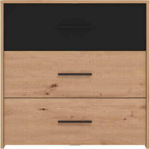 CADDIE---comò-tre-cassetti-moderno-minimal-in-legno-cm-80,6-x-33,2-x-80,5-h-Rovere-Chiaro-Milani-Home
