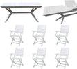 CAESAR---set-tavolo-da-giardino-allungabile-150/200x90-compreso-di-6-poltrone-in-legno-massiccio-di-acacia-Bianco-Milani-Home