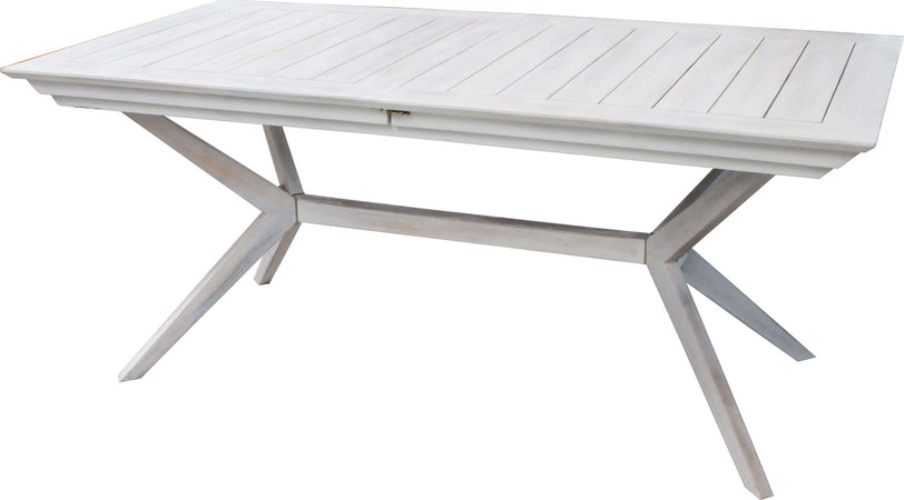 CAESAR---set-tavolo-da-giardino-allungabile-150/200x90-compreso-di-6-poltrone-in-legno-massiccio-di-acacia-Bianco-Milani-Home