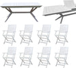 CAESAR---set-tavolo-da-giardino-allungabile-150/200x90-compreso-di-8-poltrone-in-legno-massiccio-di-acacia-Bianco-Milani-Home
