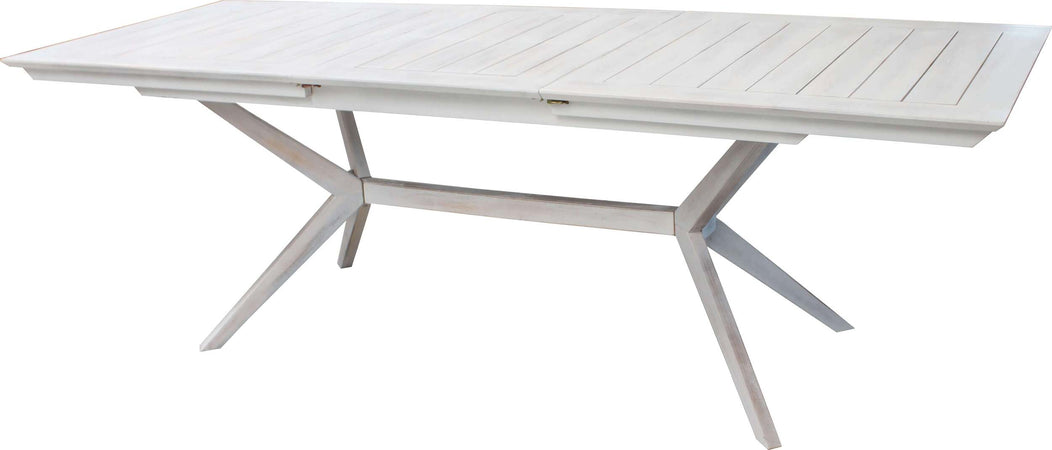 CAESAR---tavolo-da-giardino-allungabile-in-legno-massiccio-di-acacia-180/240x90-Bianco-Milani-Home