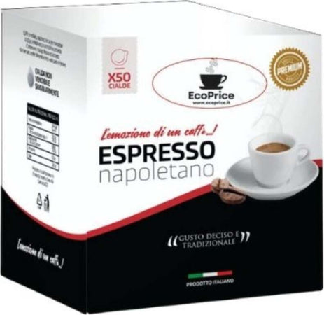 Caffè-Ecoprice-50-Cialde-Ese-44-Gusto-Napoletano-Deciso-E-Cremoso