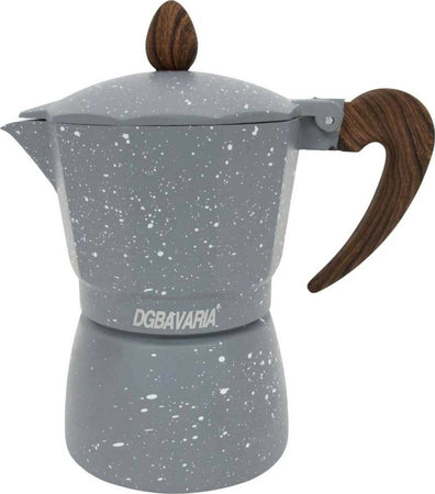 Caffettiera 1 O 3 Tazze Dg Bavaria Caffettiera Grigia Moka Da Caffè Con Manico Effetto Legno Casa e cucina/Tè e caffè/Moke e caffettiere Puleo Casa - Palermo, Commerciovirtuoso.it