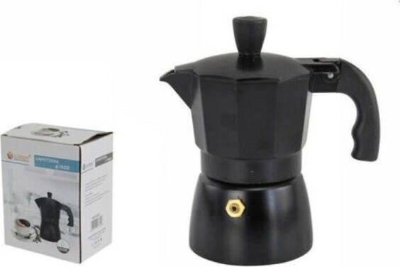 Caffettiera-Moka-Macchinetta-Caffè-Espresso-Nera-Opaca-Misura-6-Tazze