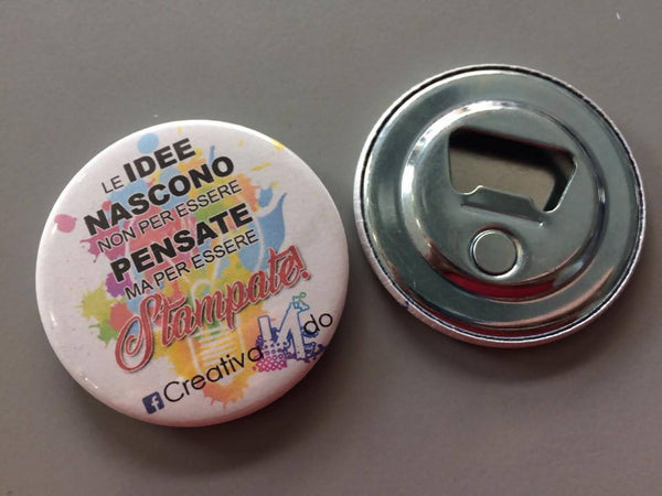 Calamita con apribottiglie personalizzata, apribottiglie salva-spazio personalizzato e tascabile con logo 58mm