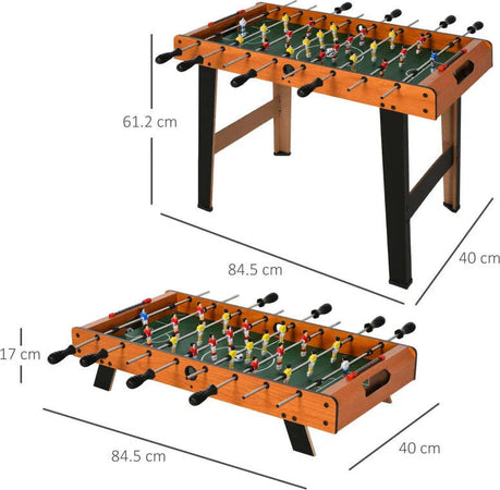 Calcio-Balilla-in-Legno-con-22-Giocatori-in-Formazione-3:4:3,-2-Palline-e-2-Segnapunti-Inclusi-84.5x40x61.2cm-RP3A70-052RP3