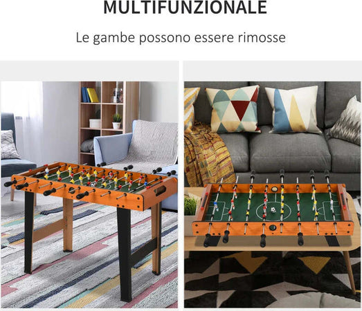 Calcio-Balilla-in-Legno-con-22-Giocatori-in-Formazione-3:4:3,-2-Palline-e-2-Segnapunti-Inclusi-84.5x40x61.2cm-RP3A70-052RP3