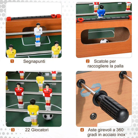 Calcio-Balilla-in-Legno-con-22-Giocatori-in-Formazione-3:4:3,-2-Palline-e-2-Segnapunti-Inclusi-84.5x40x61.2cm-RP3A70-052RP3