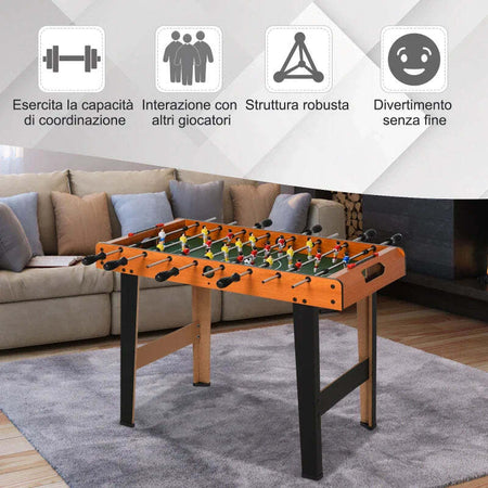 Calcio-Balilla-in-Legno-con-22-Giocatori-in-Formazione-3:4:3,-2-Palline-e-2-Segnapunti-Inclusi-84.5x40x61.2cm-RP3A70-052RP3