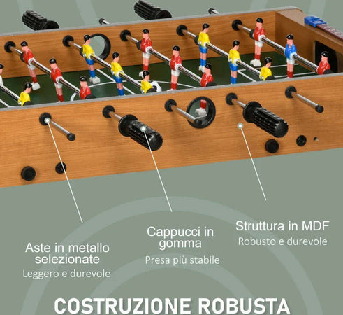 Calcio-Balilla-Pieghevole-in-Legno-con-6-Aste,-18-Giocatori-e-Segnapunti,-69x37x70cm-TP5A70-059TP5