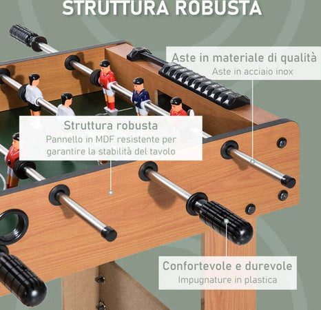 Calcio-Balilla-Professionale-per-Bambini-e-Adulti-con-Aste-in-Legno-MDF-92x46x78cm-TP4A70-022TP4