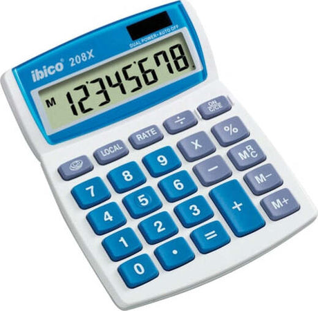 Calcolatrice da tavolo 208X - 8 cifre - bianco - Ibico Cancelleria e prodotti per ufficio/Elettronica per ufficio/Calcolatrici/Finanziarie Eurocartuccia - Pavullo, Commerciovirtuoso.it