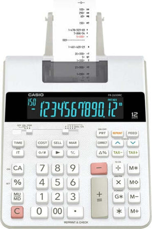 Calcolatrice scrivente FR-2650RC - 12 cifre - Casio Cancelleria e prodotti per ufficio/Elettronica per ufficio/Calcolatrici/Finanziarie Eurocartuccia - Pavullo, Commerciovirtuoso.it