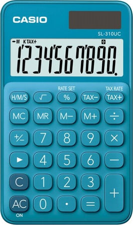 Calcolatrice tascabile SL-310UC - 10 cifre - blu - Casio Cancelleria e prodotti per ufficio/Elettronica per ufficio/Calcolatrici/Semplici Eurocartuccia - Pavullo, Commerciovirtuoso.it