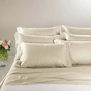 Caleffi - Completo-lenzuola Percalle Tinta Unita Matrimoniale Naturale Casa e cucina/Tessili per la casa/Biancheria da letto/Lenzuola e federe/Set di lenzuola e federe Biancheria Arredo Home - Nola, Commerciovirtuoso.it