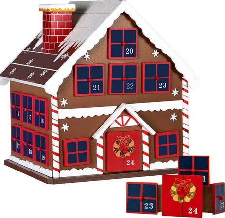 Calendario-Avvento-Di-Natale-Casetta-In-Legno-24-Cassetti-Decorazioni-Natalizie