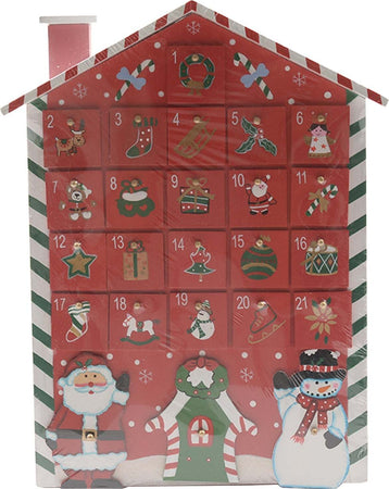 Calendario dell'avvento a forma di casa in legno da 34 cm Casa e cucina/Decorazioni per interni/Addobbi e decorazioni per ricorrenze/Decorazioni natalizie/Calendari dell'avvento MagiediNatale.it - Altamura, Commerciovirtuoso.it