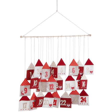 Calendario dell'avvento "Nancy" natalizio decorazione h70 cm