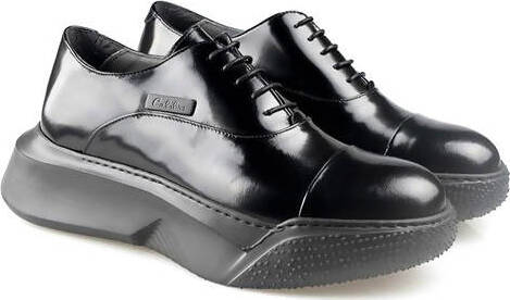 Calibro Scarpe Stringate Nere Uomo Maxi Suola Scarpa Plateau 6 Cm Effetto Extra Comfort Con Fondo Antiscivolo Logo Laterale Moda/Uomo/Scarpe/Scarpe stringate basse D'Avanzo Clazature - Nola, Commerciovirtuoso.it