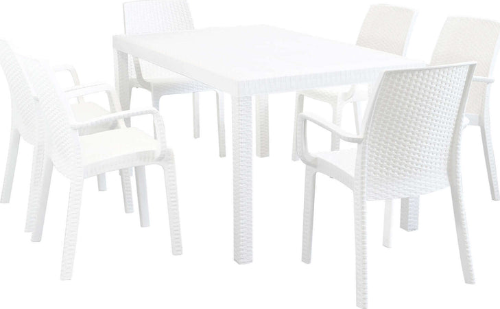 CALIGOLA---set-tavolo-fisso-in-wicker-cm-150x90-compreso-di-6-sedute-Bianco-Milani-Home