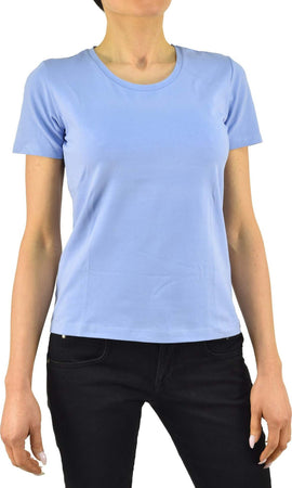 calvin-klein-Calvin-Klein-Collection-T-shirt-Celeste-Donna-Cotone-Stampa-Girocollo-da-donna