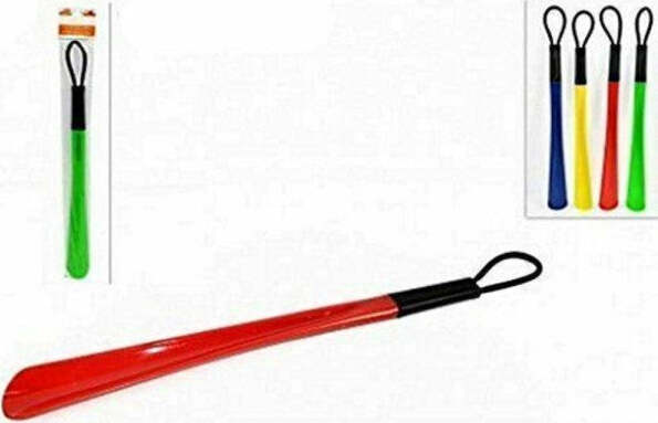 Calzascarpe-Calza-Scarpe-In-Plastica-Lungo-Colorato-48-Cm-Per-Infilare-Calzature