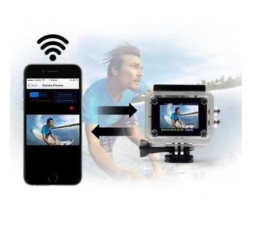 Action CAM 4K Subacquea 16MP WiFi + Telecomando (Colore AZZURRO)
