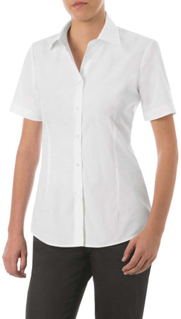 Camicia Aurora Bianco Camicia Donna Manica Corta Cameriera Reception Stiro Facile