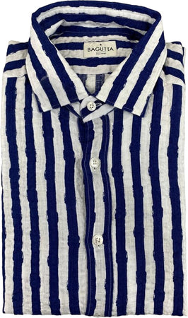 Camicia uomo Bagutta - Righe - Colore bianco/blu