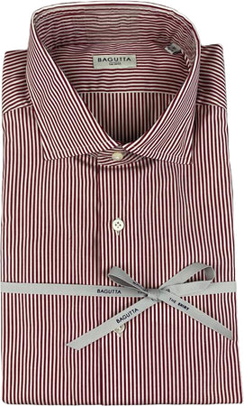 Camicia uomo Bagutta - Righe - Bianco/Rosso