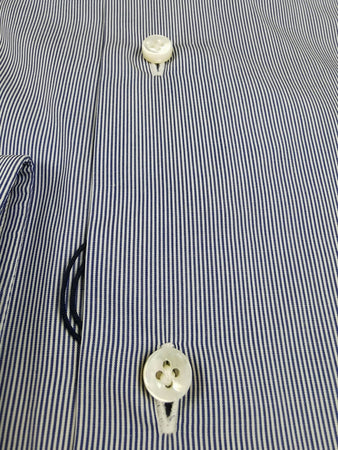 Camicia uomo Barba - Fantasia millerighe - Collo francese - Colore bianco/denim