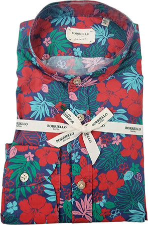 Camicia uomo Borriello - Fiori - Coreana